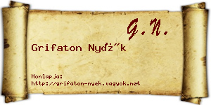 Grifaton Nyék névjegykártya